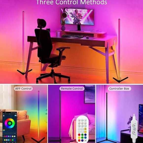 RGB Floor Lamp Color Changing Mood Lighting with App and Remote Control - Picture 2 of 5